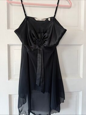 Victoria's Secret Black Satin & Chiffon nightgown